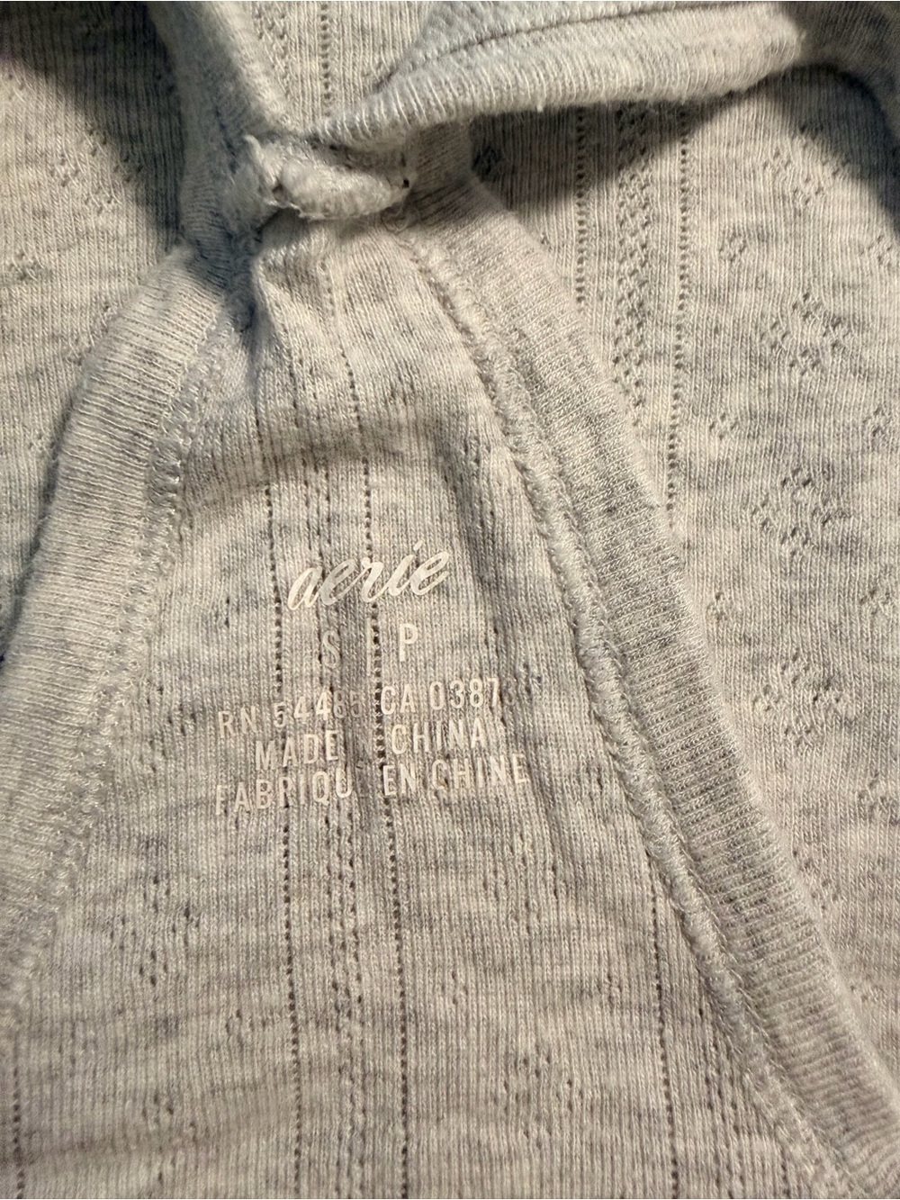 aerie Light Gray Ribbed Racerback Tank - Picture 3 of 3